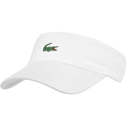 Lacoste visiera da tennis Lacoste men's sport piqué and fleece tennis visor - white