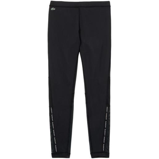 Lacoste pantaloni da tennis da donna Lacoste women's sport paneled stretch tennis leggings - black/white