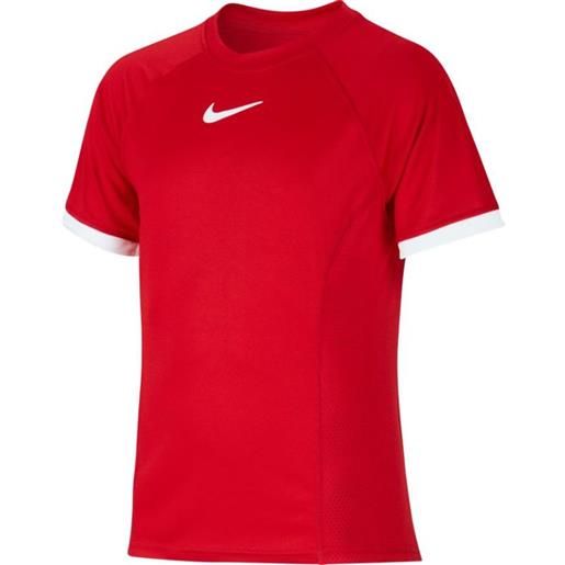 Nike maglietta per ragazzi Nike court dry top ss b - gym red/gym red/white/white