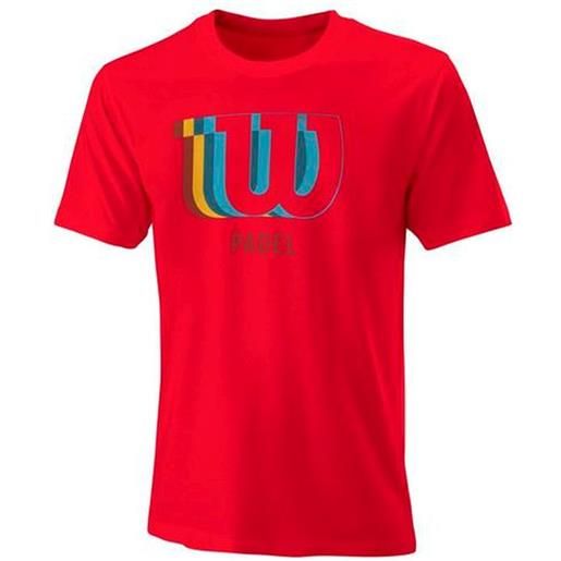 Wilson t-shirt da uomo Wilson m padel blur tech tee - infrared