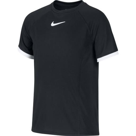 Nike maglietta per ragazzi Nike court dry top ss b - black/black/white/white