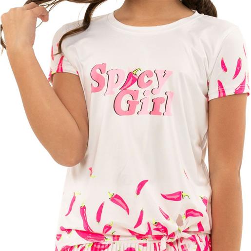 Lucky in Love maglietta per ragazze Lucky in Love novelty print spicy girl tee girls - multi