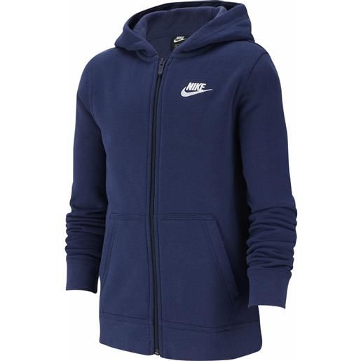 Nike felpa per ragazzi Nike nsw hoodie fz club b - midnight navy/midnight navy/white