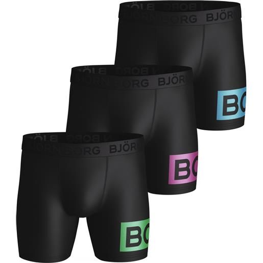 Björn Borg boxer sportivi da uomo Björn Borg radiate per shorts - black green