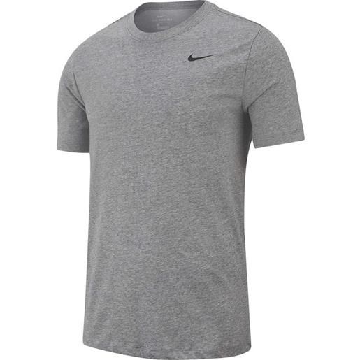 Nike t-shirt da uomo Nike solid dri-fit crew - dark grey heather/black