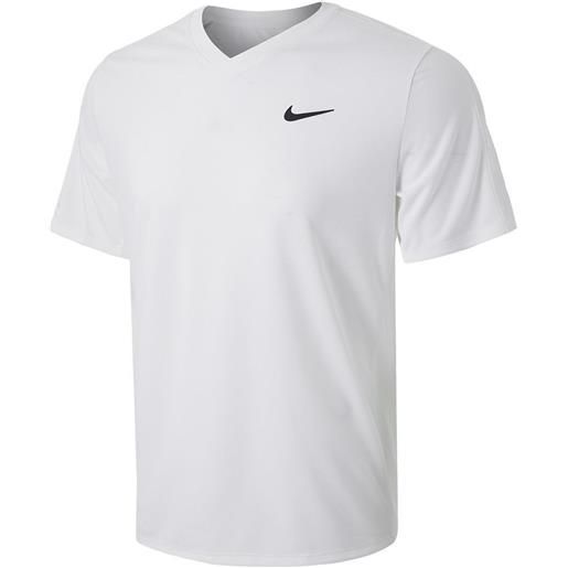 Nike t-shirt da uomo Nike court dri-fit victory - white/white/black