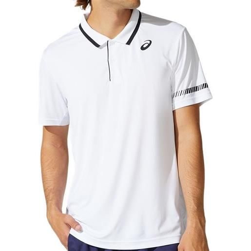 Asics polo da tennis da uomo Asics court m polo shirt - brilliant white