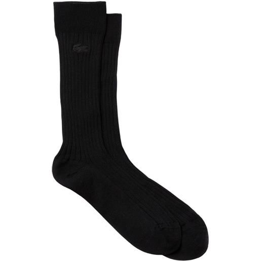 Lacoste calzini da tennis Lacoste men's ribbed cotton blend socks 1p - black