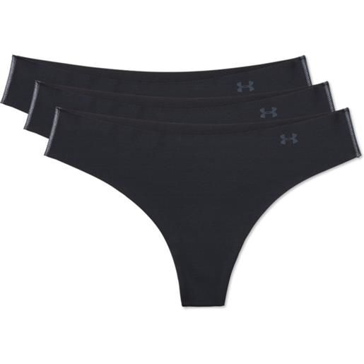 Under Armour intimo Under Armour women's ua pure stretch thong underwear 3-pack - black
