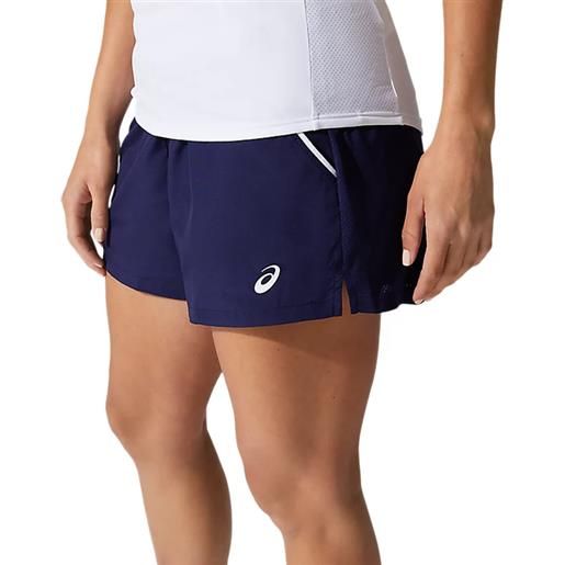 Asics pantaloncini da tennis da donna Asics court w short - peacoat/brilliant white