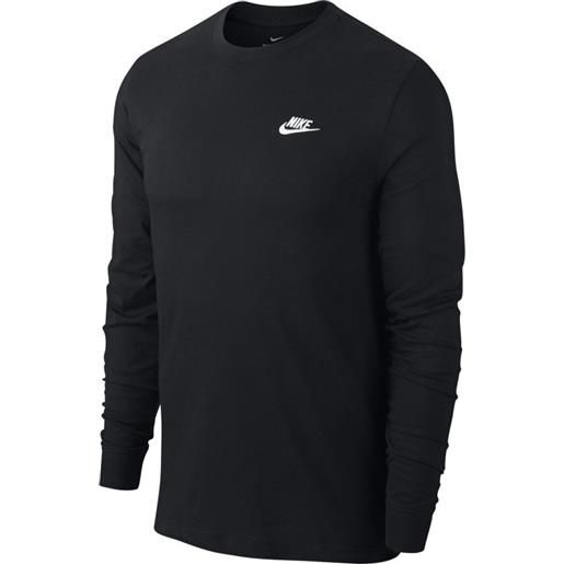 Nike t-shirt da tennis da uomo Nike sportswear club tee ls - black/white