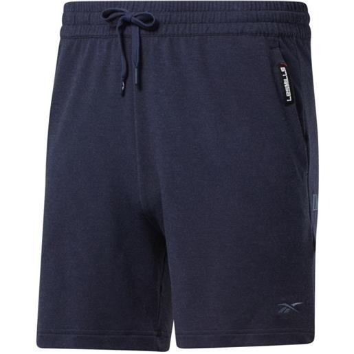 Reebok pantaloncini da tennis da uomo Reebok les mills dreamblen cotton shorts m - vector navy
