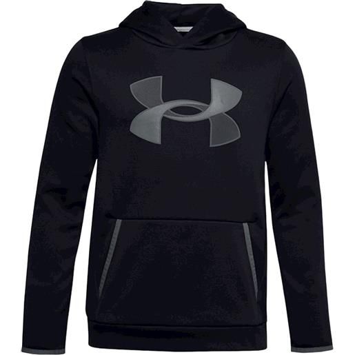 Under Armour felpa per ragazzi Under Armour fleece hoodie big logo - black