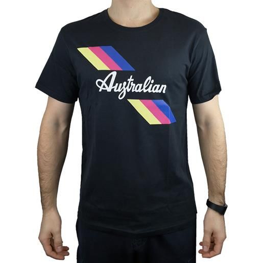 Australian t-shirt da uomo Australian jersey t-shirt with print - nero