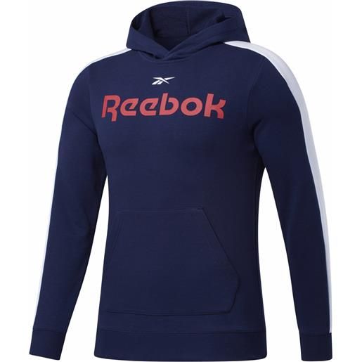 Reebok felpa da tennis da uomo Reebok training essentials linear logo hoodie m - vector navy