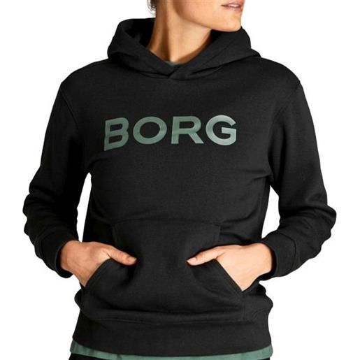 Björn Borg felpa da tennis da donna Björn Borg hood w bb logo - black beauty