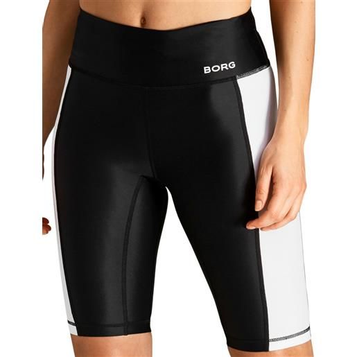 Björn Borg pantaloncini da tennis da donna Björn Borg stripe bike shorts w - black beauty