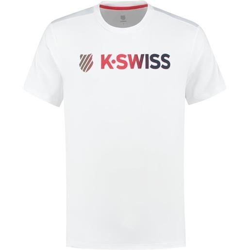 K-Swiss t-shirt da uomo K-Swiss heritage sport logo tee m - white