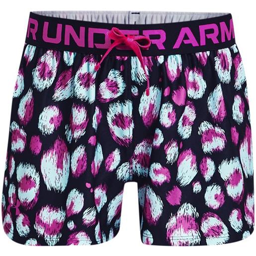 Under Armour pantaloncini per ragazze Under Armour play up printed shorts - black/breeze/meteor pink