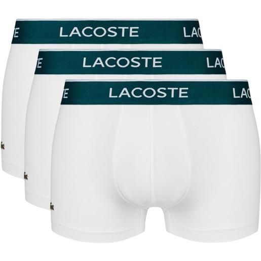 Lacoste boxer sportivi da uomo Lacoste casual cotton stretch boxer 3p - white