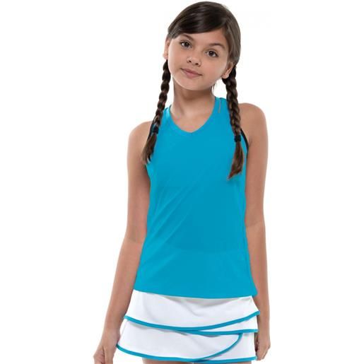 Lucky in Love maglietta per ragazze Lucky in Love square are you?V-neck cutout tank girls - turquoise