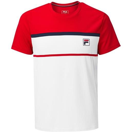 Fila t-shirt da uomo Fila t-shirt steve m - white/fila red