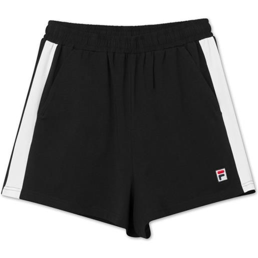Fila pantaloncini da tennis da donna Fila badu high waist shorts women - black/blanc de blanc