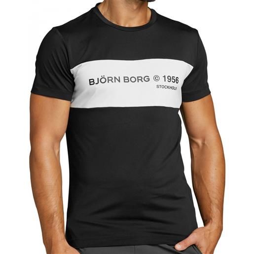 Björn Borg t-shirt da uomo Björn Borg stockholm blocked t-shirt m - black beauty