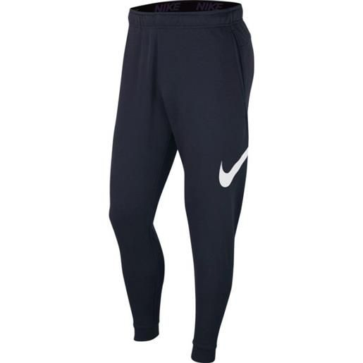 Nike pantaloni da tennis da uomo Nike dry pant taper fa swoosh - obsidian/white