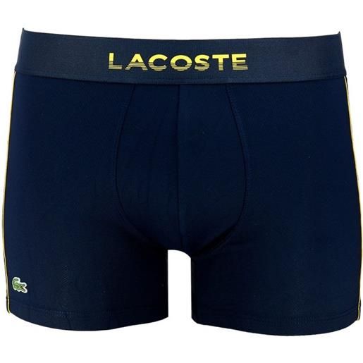 Lacoste boxer sportivi da uomo Lacoste men's breathable technical mesh trunk - navy blue/yellow