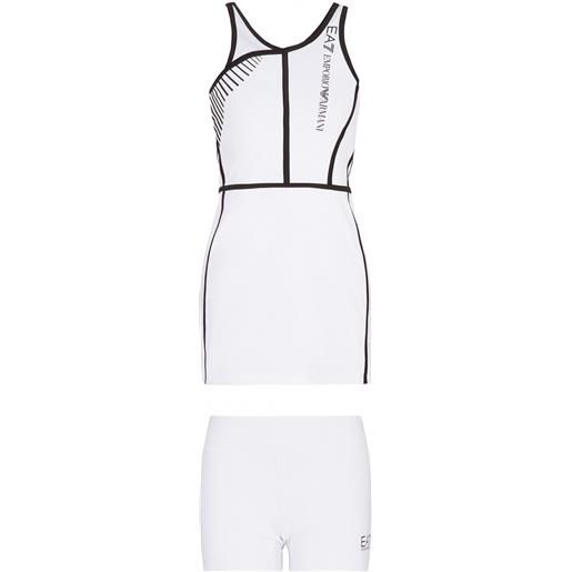 EA7 vestito da tennis da donna EA7 woman jersey dress - white