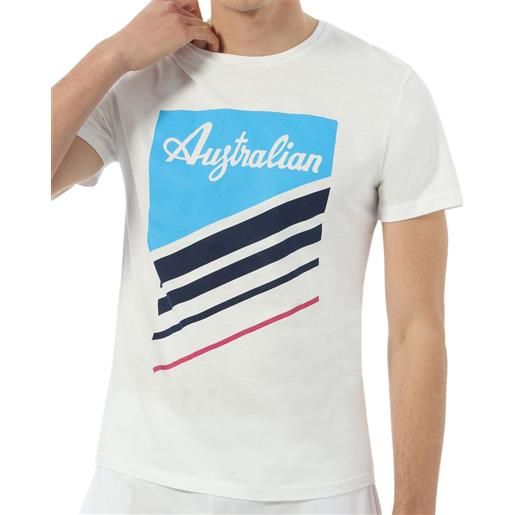 Australian t-shirt da uomo Australian t-shirt cotton printed - bianco
