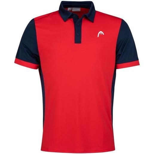 Head polo da tennis da uomo Head davies polo shirt m - red/dark blue