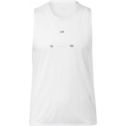 Reebok t-shirt da uomo Reebok les mills knit tank top m - white