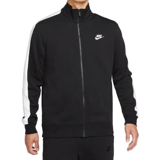 Nike felpa da tennis da uomo Nike sportswear club track jacket m - black/white/black/white