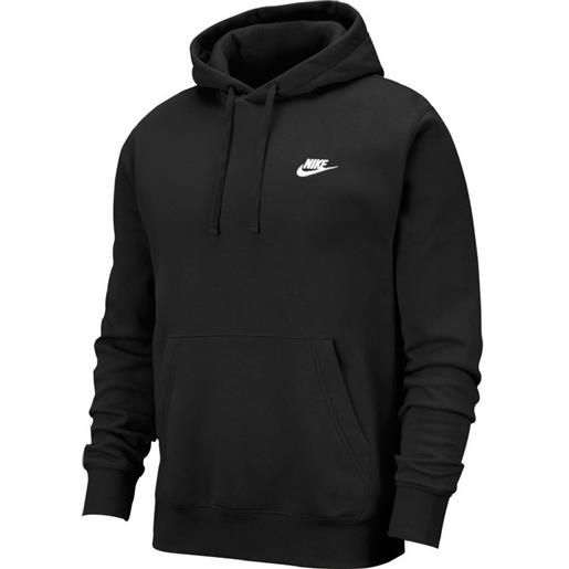 Nike felpa da tennis da uomo Nike sportswear club hoodie po bb - black/black/white