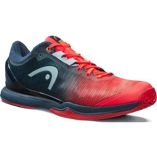 Head scarpe da uomo per badminton/squash Head sprint pro 3.0 indoor - neon red/midnight navy