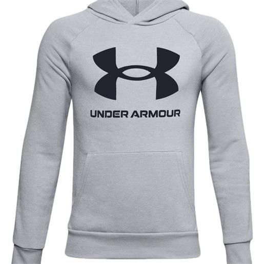 Under Armour felpa per ragazzi Under Armour rival fleece hoodie - mod gray light heather/black