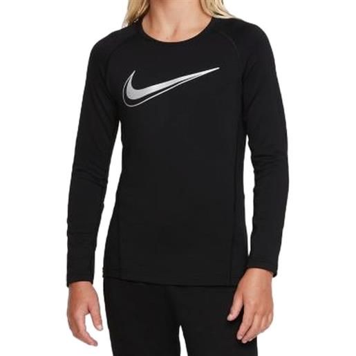 Nike maglietta per ragazzi Nike pro dri fit long sleeve - black
