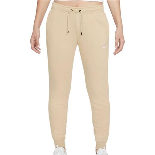 Nike pantaloni da tennis da donna Nike nsw essential pant regular fleece w - rattan/white