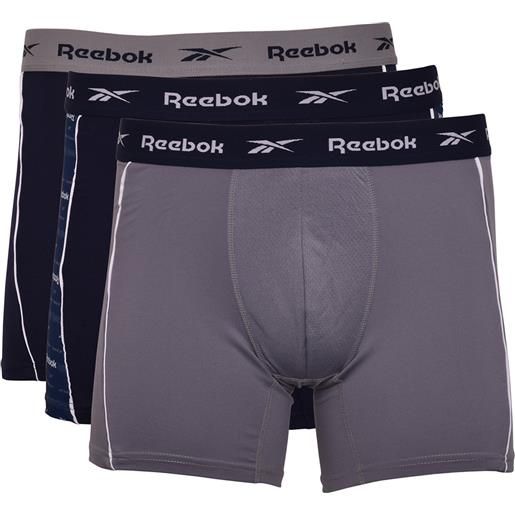 Reebok boxer sportivi da uomo Reebok med sports trunk jagger 3p - slate grey/vector navy/print