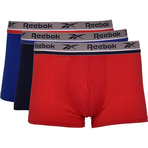 Reebok boxer sportivi da uomo Reebok short sports trunk elim 3p - bright cobalt/vector red/vector navy