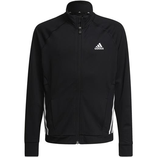 Adidas felpa per ragazze Adidas sportwear future icons 3 stripes hooded - black