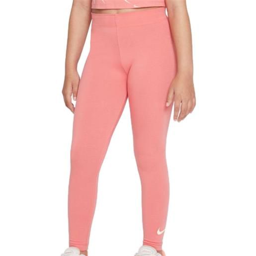 Nike pantaloni per ragazze Nike sportswear favorites swoosh legging g - pink salt/cashmere