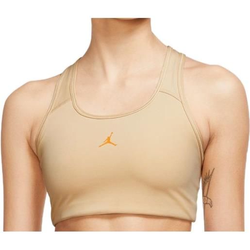 Nike reggiseno Nike jordan jumpman women's medium support pad sports bra - white onyx/light curry