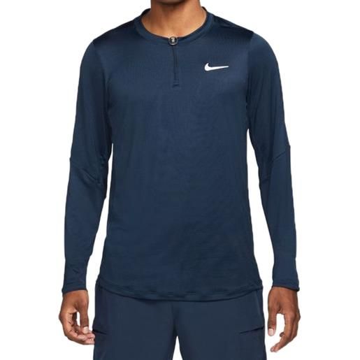 Nike t-shirt da tennis da uomo Nike dri-fit adventage camisa m - obsidian/obsidian/white