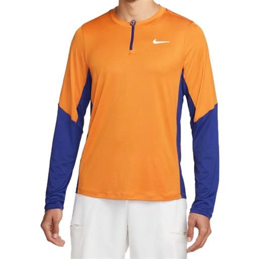 Nike t-shirt da tennis da uomo Nike dri-fit adventage camisa m - light curry/deep royal blue/white