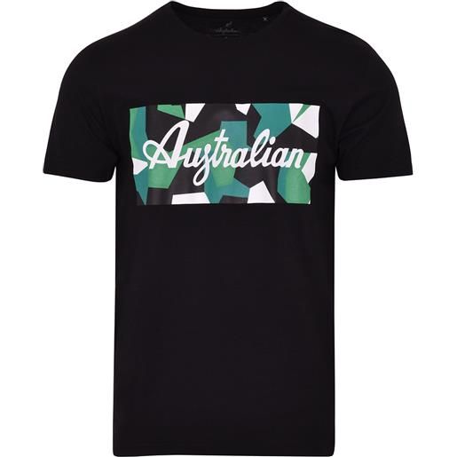 Australian t-shirt da uomo Australian t-shirt cotton printed - nero/altro colore