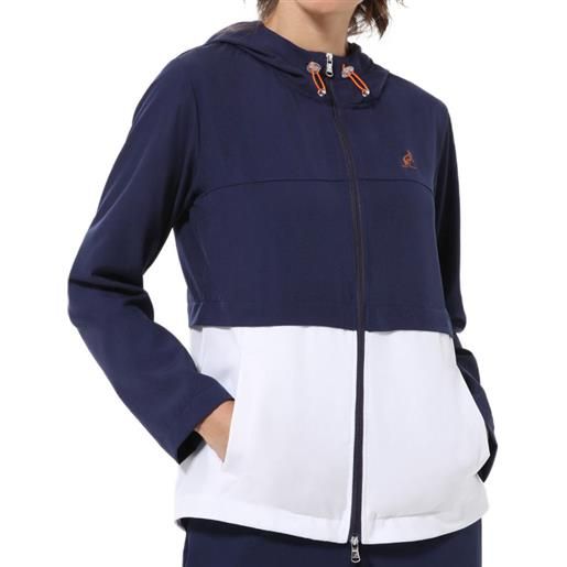 Australian felpa da tennis da donna Australian slam jacket with printed hood - blu cosmo