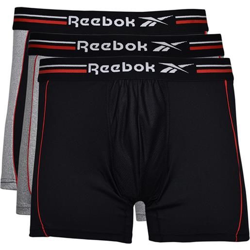 Reebok boxer sportivi da uomo Reebok mens sports trunk jarvis 3p - black/grey marl/vector red